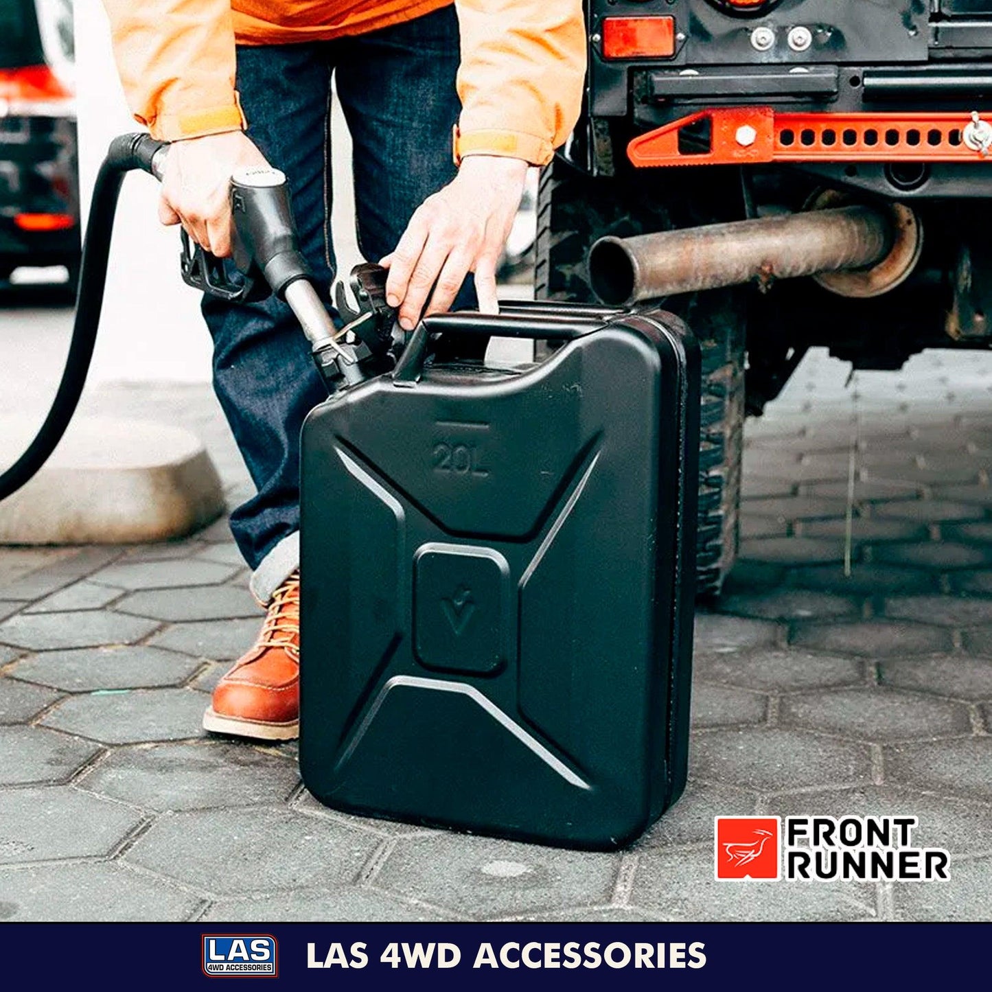 20l Fuel Jerry Can - Black Steel Finish Front Runner - LA Sport Pretoria