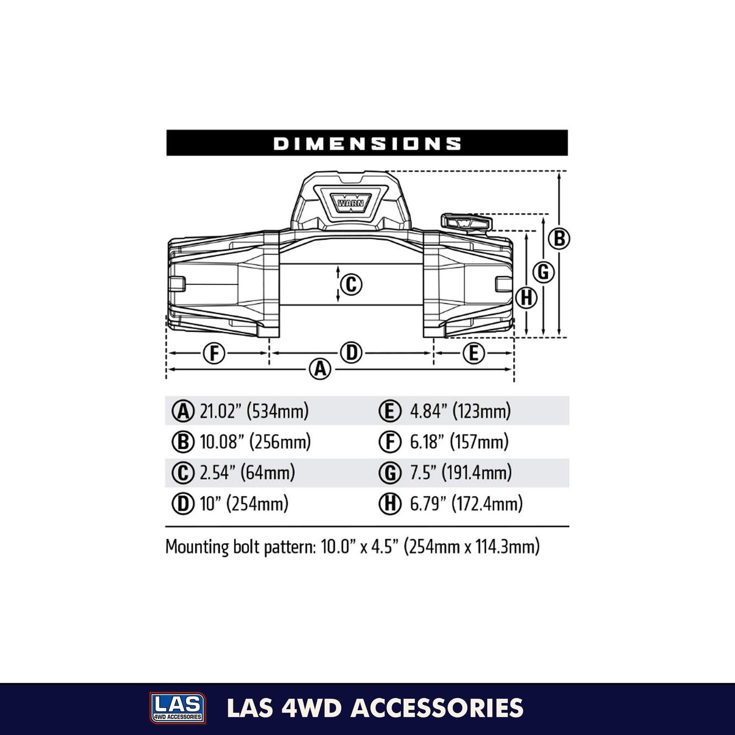 WARN VR EVO 10 000 lb (4536KG) SYNTHETIC ROPE WINCH - LA Sport Pretoria