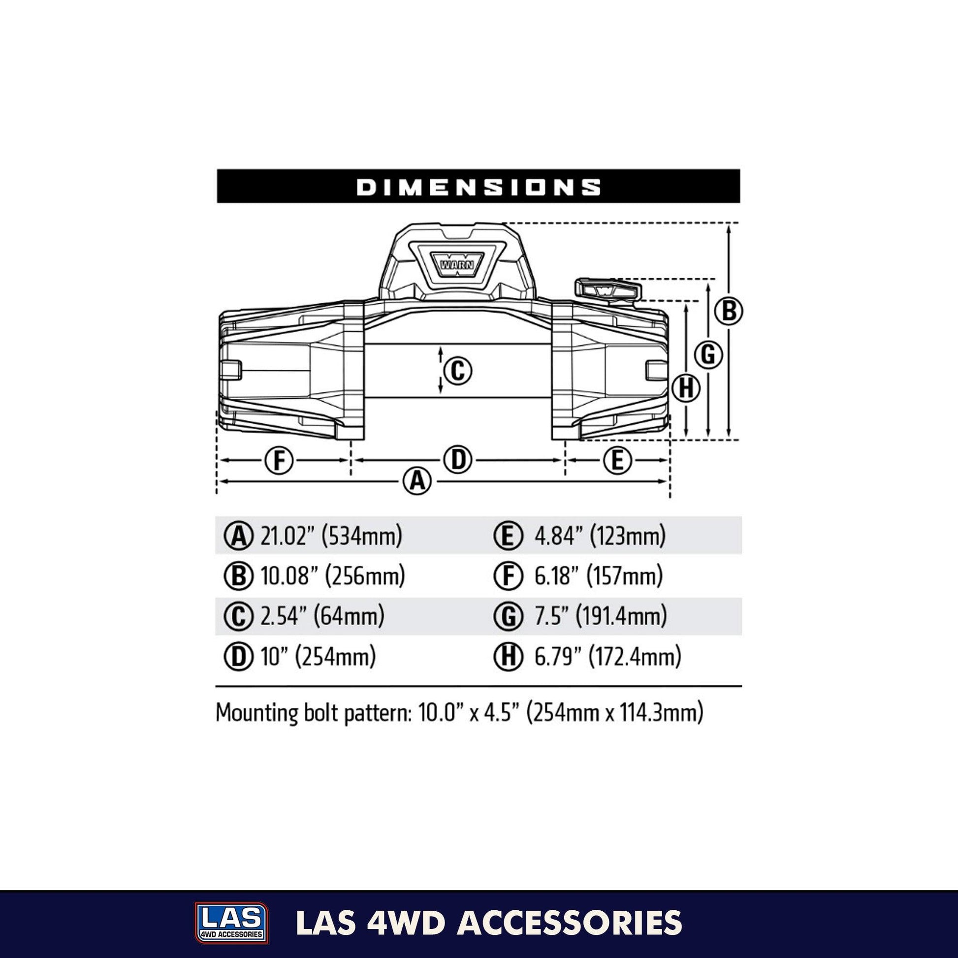 WARN VR EVO 10 000 lb (4536KG) SYNTHETIC ROPE WINCH - LA Sport Pretoria 