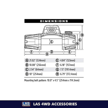 WARN VR EVO 10 000 lb (4536KG) SYNTHETIC ROPE WINCH - LA Sport Pretoria 