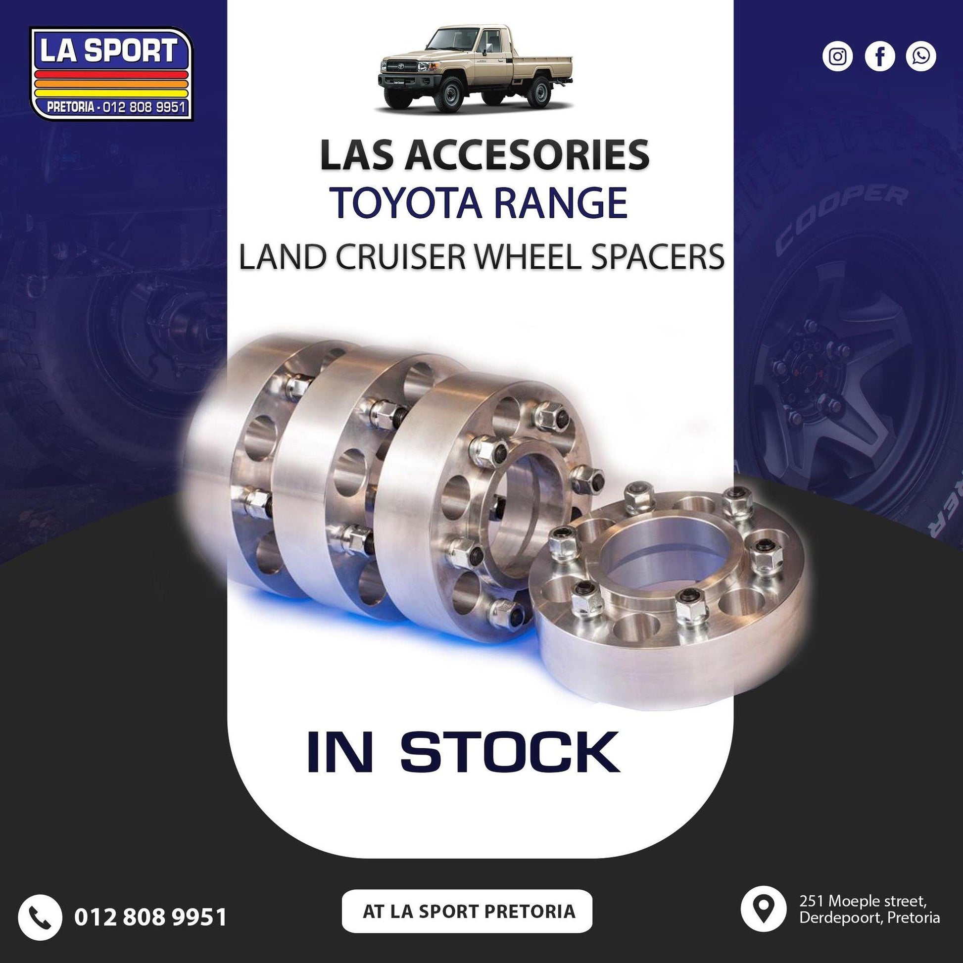 LAS LAND CRUISER WHEEL SPACERS - LA Sport Pretoria 